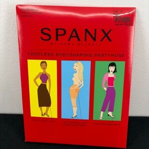 Y2K SPANX SARA BLAKELY‎ Nude Original Footless Bodyshaping Pantyhose Control A S